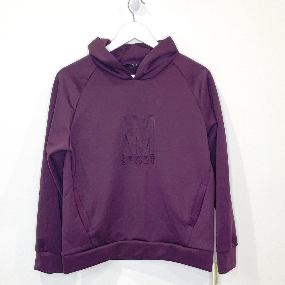 Nicole Miller Sport Purple Hooded Sweater with Pockets
